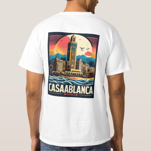 Casablanca-Stadtbild T-Shirt (Rückseite)