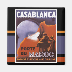 Casablanca-Tourismus-Vintager Magnet