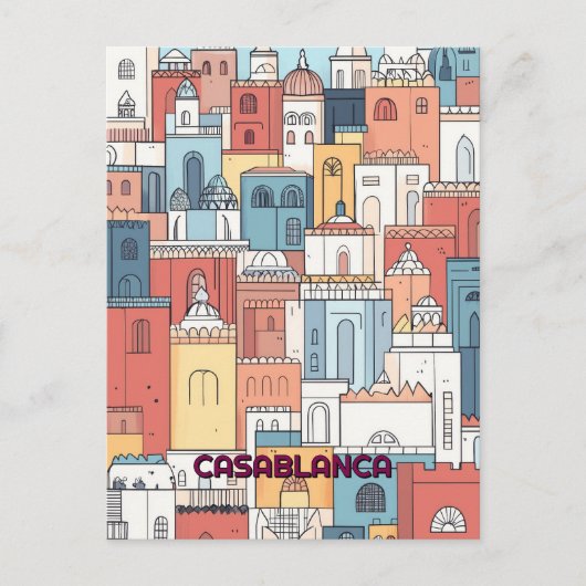 Casablanca Travel Postkarte (Vorderseite)