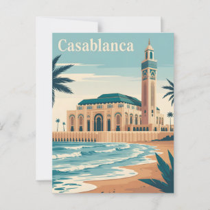 Casablanca Vintag Postkarte