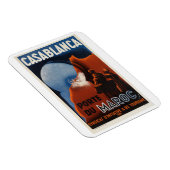 Casablanca Vintage Travel Poster Magnet (Rechte Seite)