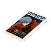 Casablanca Vintage Travel Poster Magnet (Linke Seite)