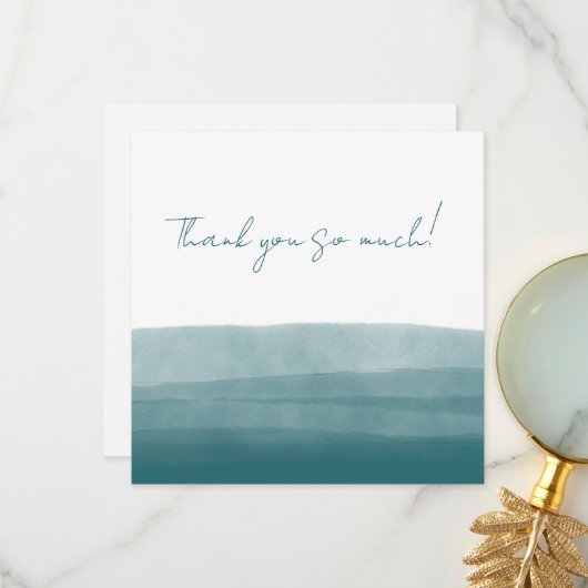 Casal Watercolor Abstract Dankeskarte (Vorderseite/Rückseite Beispiel)