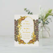 Casamiento De Mia & Stuart Einladung Postkarte (Stehend vorne)