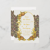 Casamiento De Mia & Stuart Einladung Postkarte (Vorderseite/Rückseite)