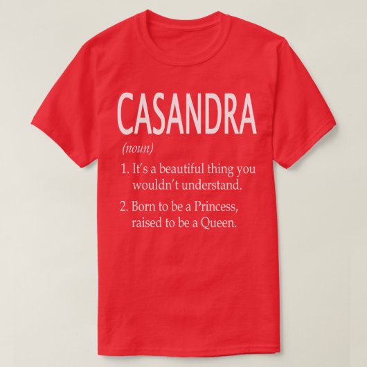 Casandra Name Geschenk T-Shirt (Design vorne)