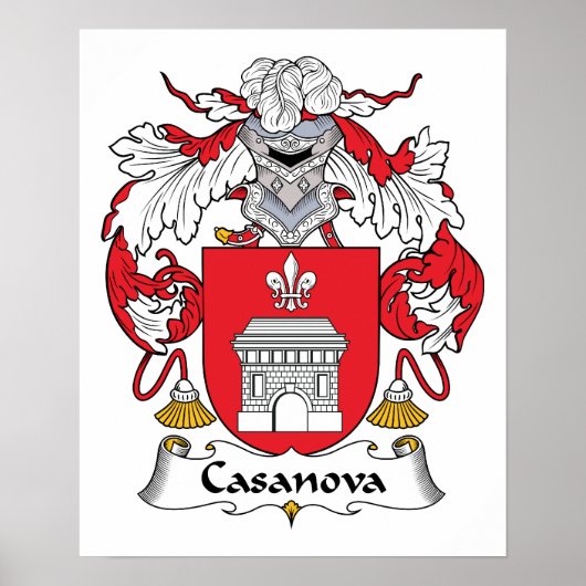 Casanova Familienwappen Poster (Vorne)