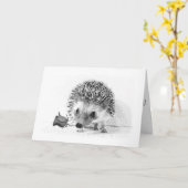 Casanova Igel, der Rose im Mund hält Karte (Gelbe Blume)