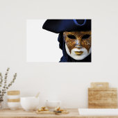 Casanova Theater Venedig Maskenposter Poster (Küche)