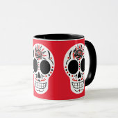 CasaQ aztekische Adler Calavera Kaffee-Tasse Tasse (VorderseiteRechts)