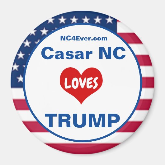 Casar NC LIEBEN TRUMP Patriotic Kühlschrankmagnet (Vorne)
