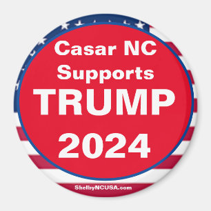 Casar NC unterstützt TRUMP 2024 Patriotic Magnet