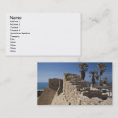 Cäsarea Ruinen von Hafen gebaut von Herod the Grea Visitenkarte (Vorne/Hinten)