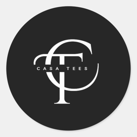 "CasaTees: Eure Ehre im Stil" Runder Aufkleber (Vorderseite)