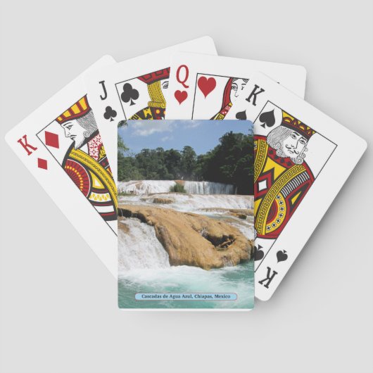 Cascadas de Agua Azul, Chiapas, Mexiko Spielkarten (Rückseite)