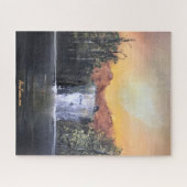 Cascade Backyard Wasserfall Malerei Jigsaw Puzzle (Horizontal)