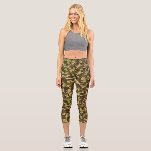 Cascade Camouflage Capri Leggings (Vorderseite)