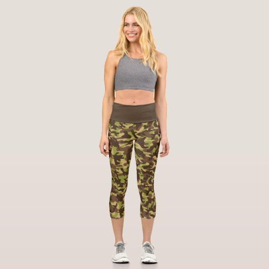 Cascade Camouflage Capri Leggings (Vorderseite)
