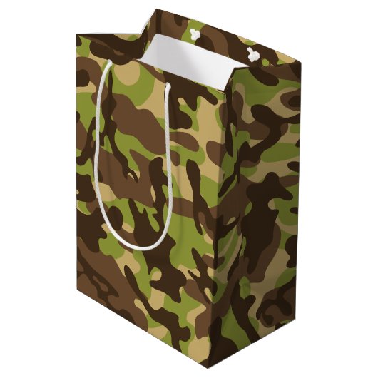 Cascade Camouflage Mittlere Geschenktüte (Rückseite Schrägansicht)