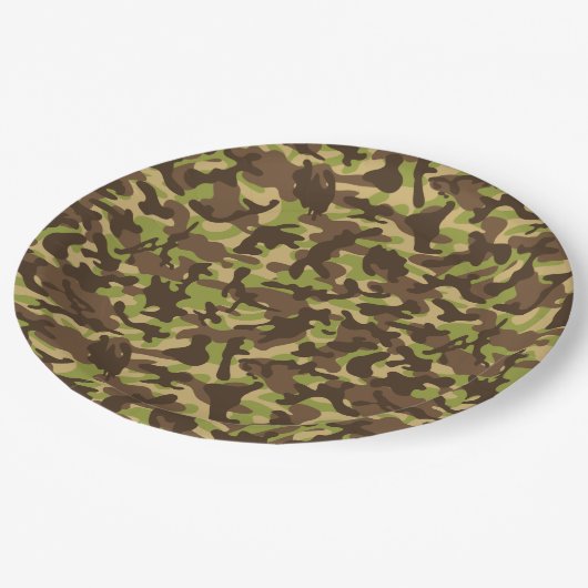 Cascade Camouflage Pappteller (Schrägansicht)