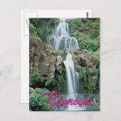 Cascade des Aigrettes Saint Gilles Réunion Postkarte (Vorne/Hinten)