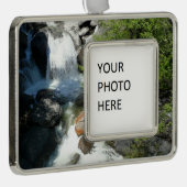 Cascade Falls at Yosemite National Park Rahmen-Ornament Silber (Rechts)
