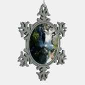 Cascade Falls at Yosemite National Park Schneeflocken Zinn-Ornament (Links)