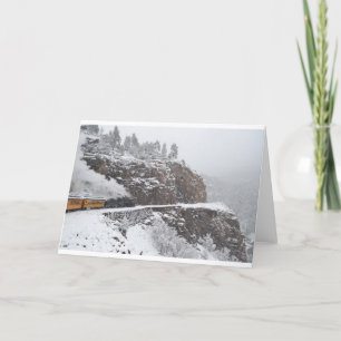 Cascade Gorge An Bord des Polar Express Feiertagskarte