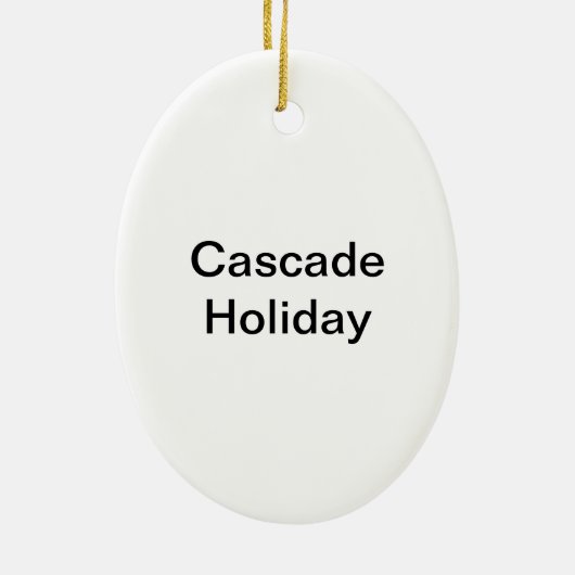 Cascade Holiday Keramikornament (Hinten)