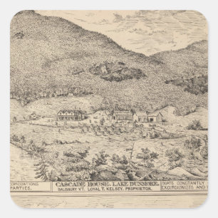 Cascade House in Lake Dunmore Quadratischer Aufkleber