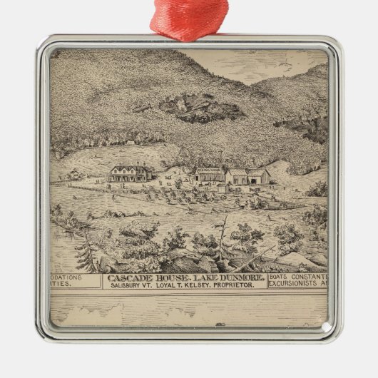 Cascade House in Lake Dunmore Silbernes Ornament (Vorne)