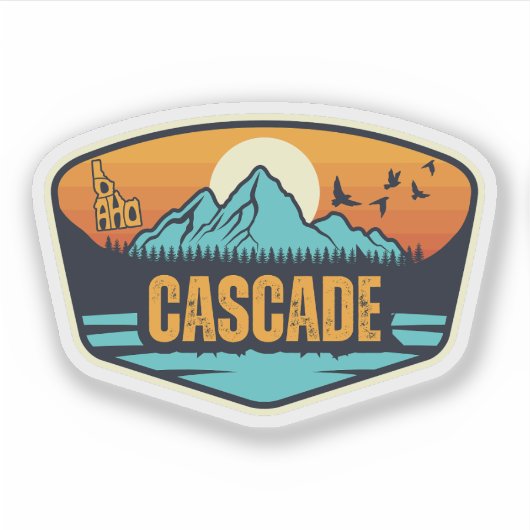 Cascade, Idaho Aufkleber (Vorderseite)