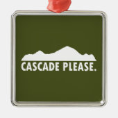 Cascade Idaho Bitte Ornament Aus Metall (Vorne)
