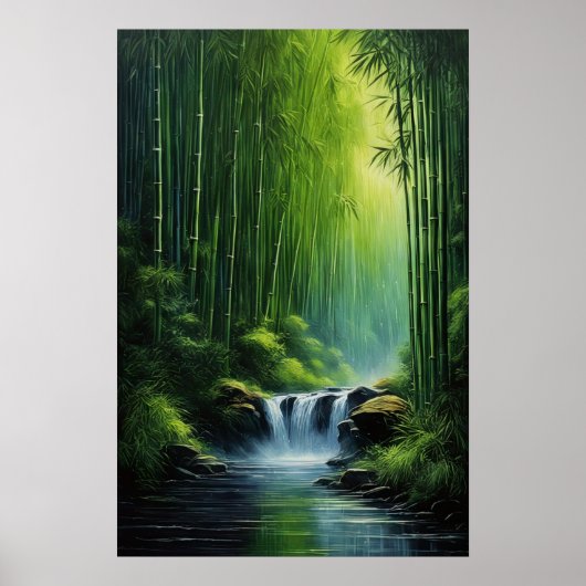 Cascade in Emerald Grove Poster (Vorne)