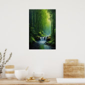 Cascade in Emerald Grove Poster (Küche)