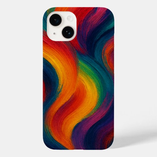 Cascade iPhone Case - Vibrant Painterly Art Gift (Rückseite)
