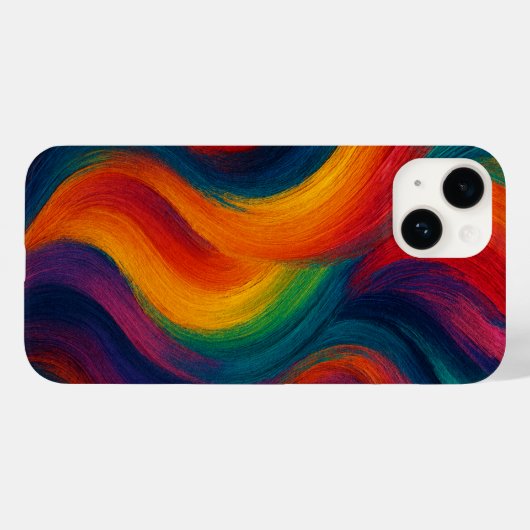 Cascade iPhone Case - Vibrant Painterly Art Gift (Rückseite (Horizontal))