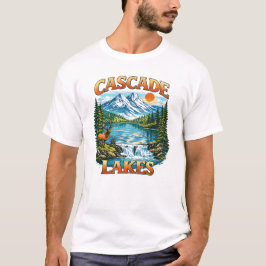 Cascade Lakes Mountain Wildlife Landscape Design T-Shirt