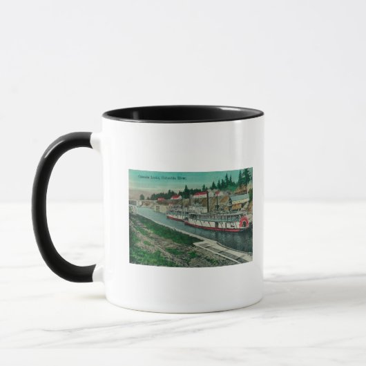 Cascade Locks auf dem Columbia River Tasse (Links)
