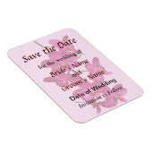 Cascade of Magenta Orchids Save the Date Magnet (Rechte Seite)