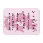 Cascade of Magenta Orchids Save the Date Magnet (Horizontal)