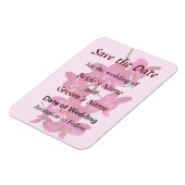 Cascade of Magenta Orchids Save the Date Magnet (Linke Seite)