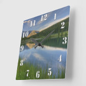 Cascade Ponds Canada Quadratische Wanduhr (Winkel)