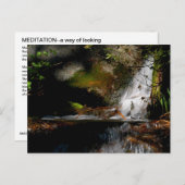 CASCADE. POOL. FALLS. Meditation - eine Sichtweise Postkarte (Vorne/Hinten)