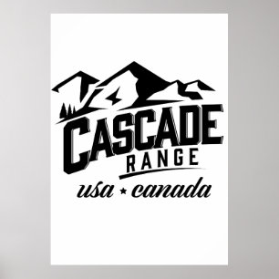 Cascade Range USA Kanada Logo. Poster