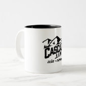 Cascade Range USA Kanada Logo. Zweifarbige Tasse (Vorderseite Links)