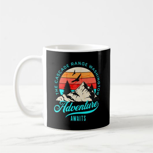 Cascade Range Washington Staat, Atemberaubend Wild Kaffeetasse (Links)