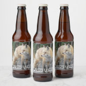 Cascade Red Fox Wildlife Foto Personalisiert Bierflaschenetikett (Flaschen)