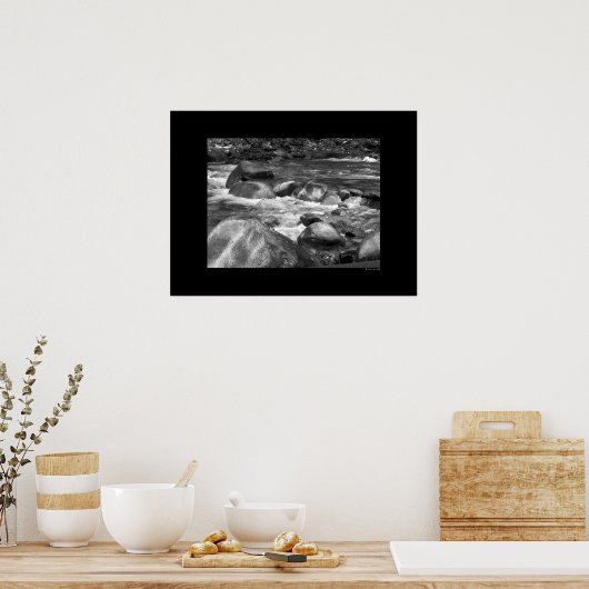 Cascade - River Rocks Poster (Küche)