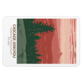 Cascade Siskiyou Nationales Monument Oregon Vintag Magnet (Horizontal)